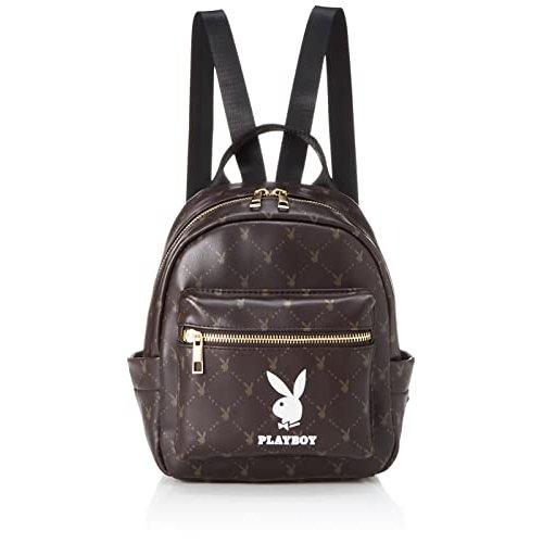 PLAYBOY Monogram Mini Backpack - Trendy Y2K Style, Lightweight, Multiple Pockets