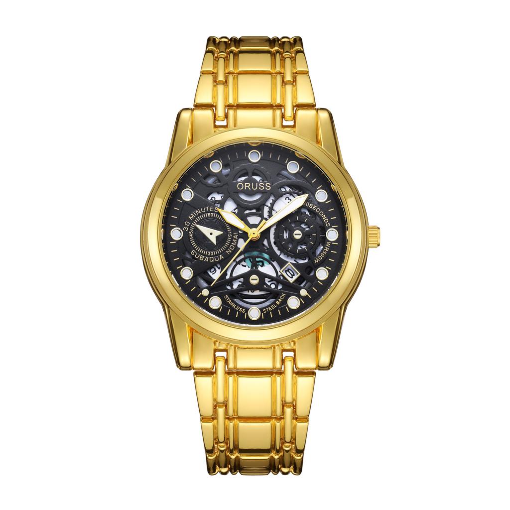 Luminous Waterproof Calendar Hollow Automatic Quartz Watch Fashion Trend Watch