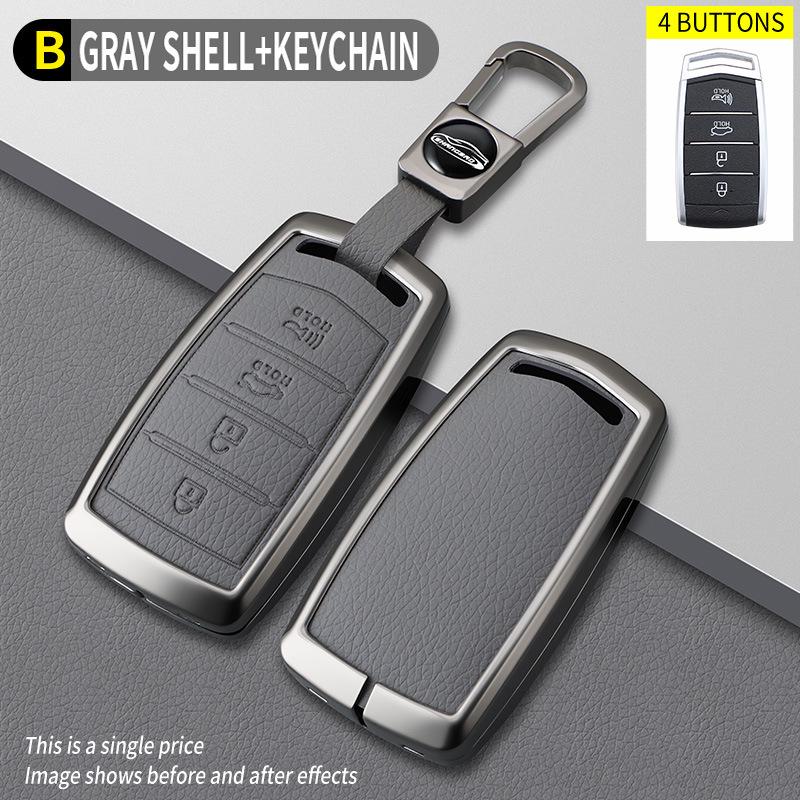 Genesis G70/G80/G90 & GV60/70/80 Metal Leather Key Case