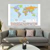 1pcs Retro World Map for Education and Culture Non-woven Spray Painting Home Decoration School Supplies Without Frame