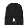 Knit Hat with Heart-Shaped K Letter Embroidery - European & American Style Warm Acrylic Pullover