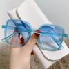 Sunglasses All-match Clear UV-proof` Ultralight Fashion Big Square Frame Gradient Sun Glasses for Taking Vacation