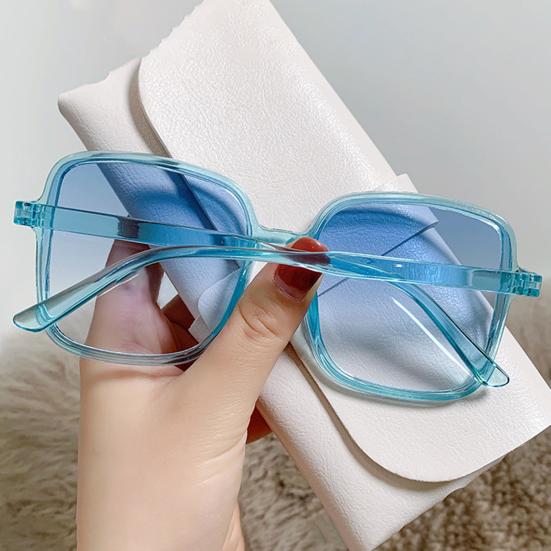 Sunglasses All-match Clear UV-proof` Ultralight Fashion Big Square Frame Gradient Sun Glasses for Taking Vacation