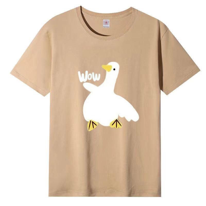 Damen Sommer Beliebtes Kurzarm-T-Shirt Baumwolle Atmungsaktiv Lockeres Oberteil Bedrucktes T-Shirt Lässig