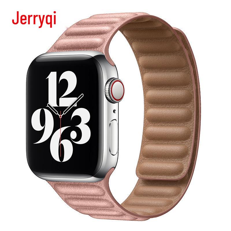 Dvoubarevný magnetický kožený řemínek na zápěstí Apple Watch pro Series SE/765432