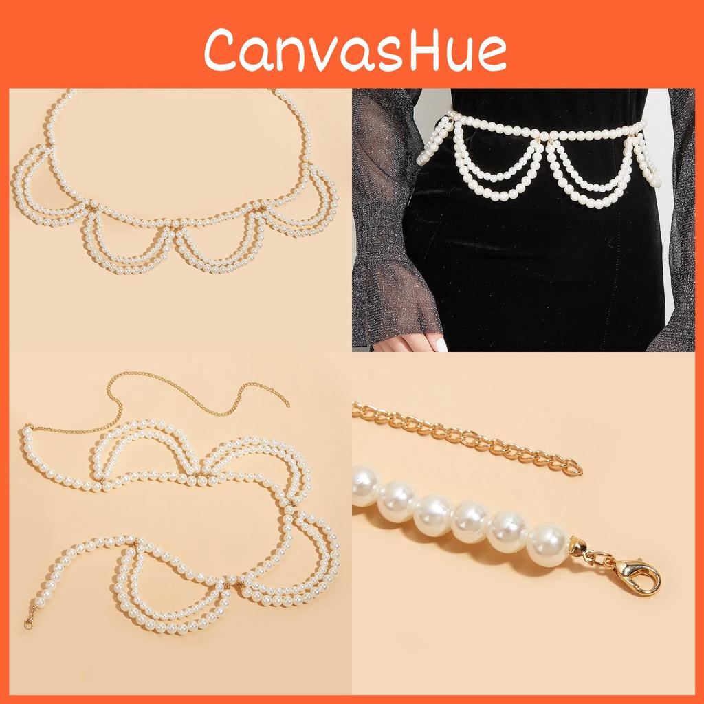 Bohemian Style Hollow Design Plastic Waist Chain With Tassels For Adult Women