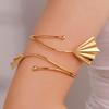 Hot Sale Flower Open Arm Bracelet Geometric Light Luxury Niche High-end Bracelet Fashion Arm Ring Non-fading Bracelet