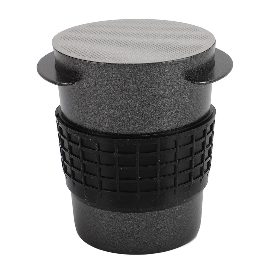 Dosing Cup Stainless Steel Coffee Powder Catcher Mug with Puck Screen for Coffee Maker Black 58mm /