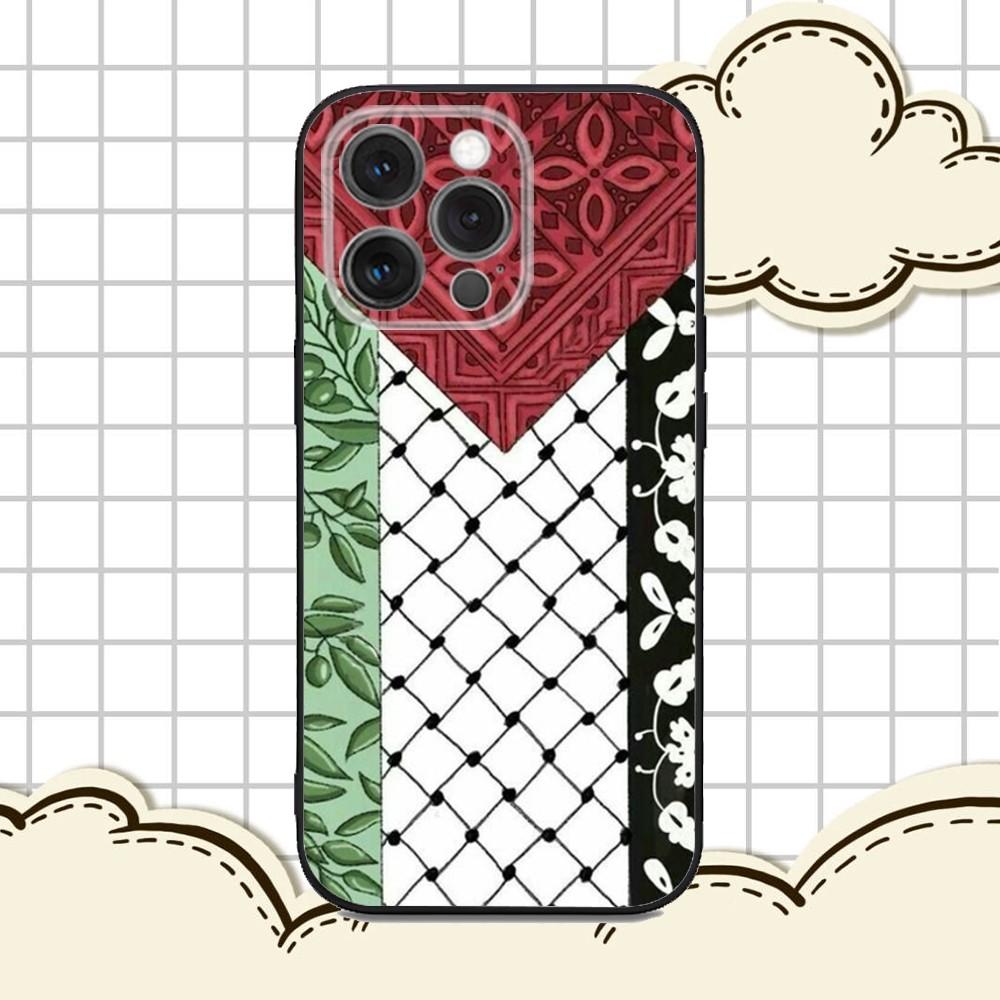 

P-Palestine-S Hattah Keffiyeh Phone Case For iPhone 16e,16,15,14,13,12,11,Pro,X,XS,Max,XR,Plus,Mini Soft Black Cover iPhone15pro