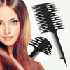 2pcs Women Updo Big Tooth Comb Hair Dyeing Tool Salon Professional Fish Bone Shape Comb Hair Dyeing Sectioning Highlighting Comb
