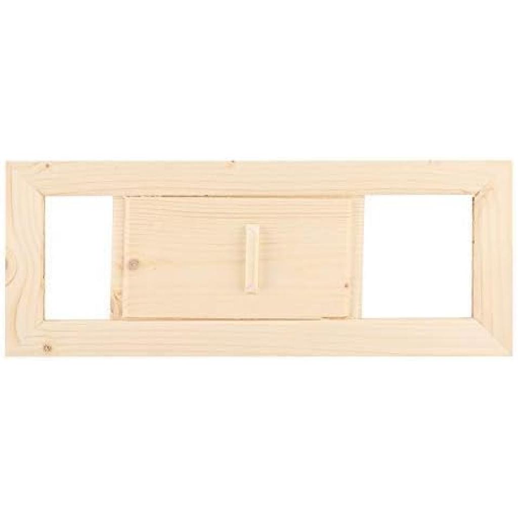 Mumusuki Sauna Gable Vent Kit Wooden Rectangle Room Air Vent Sauna Grille Ventilation Louvers Steam Room Sauna Accessory for Sauna Room