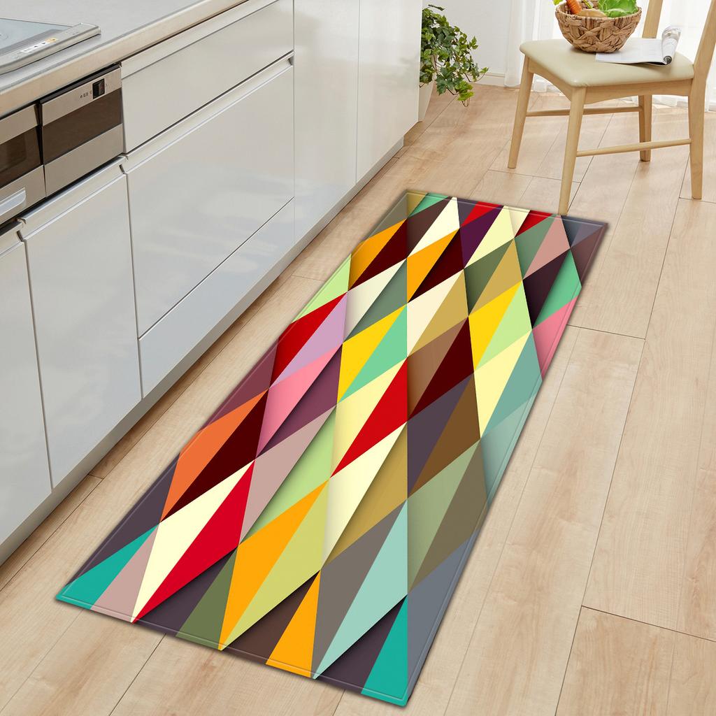Kitchen Geometric Shape Floor Mat Door Mat Carpet Floor Mat