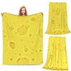 3D Cheese Pattern Variety Design Blankets Soft Warm Flannel Throw Blanket Bedspread for Bed Living Room Picnic Travel Home Couch