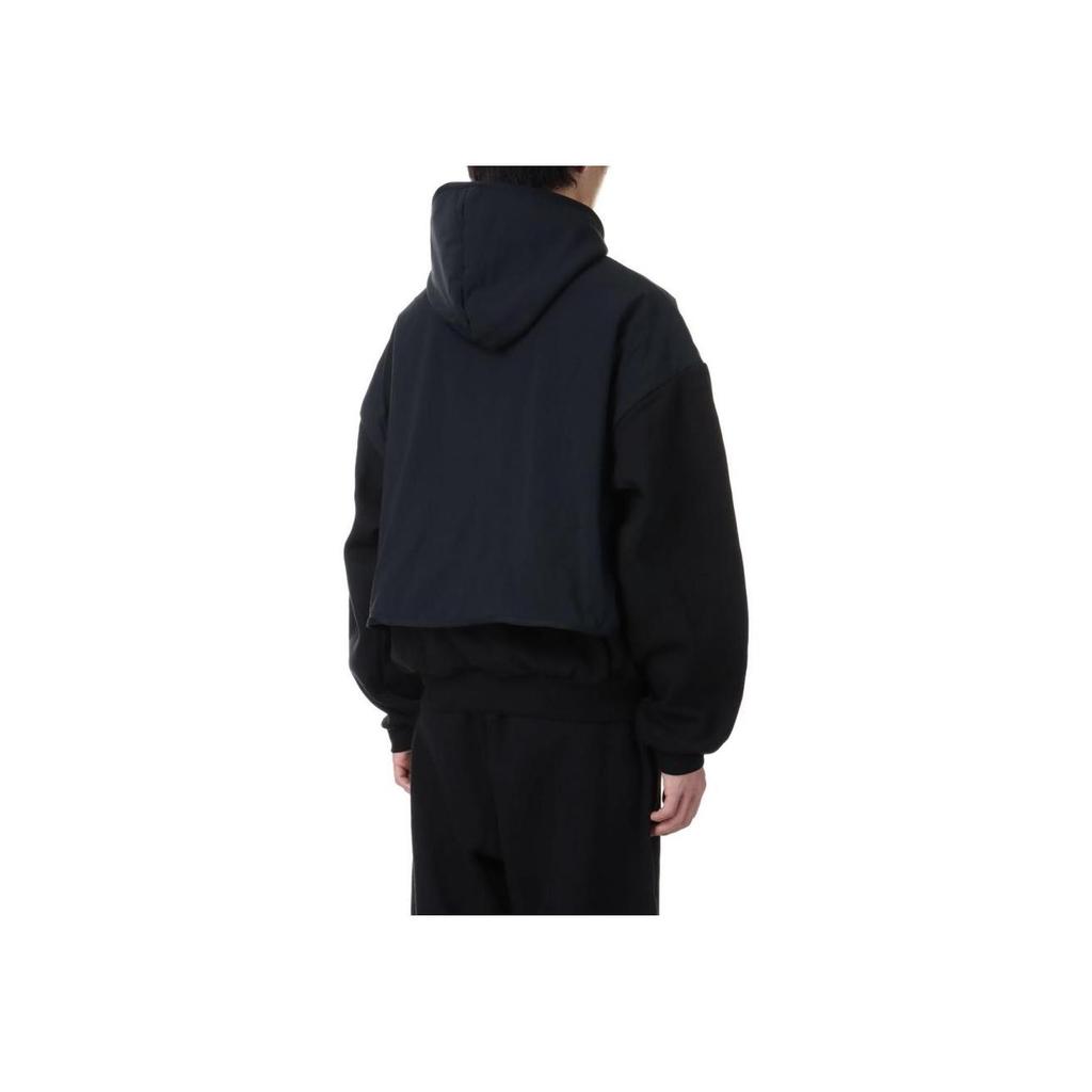 Fear of God Essentials SS24 Nylon Fleece Hoodie 'Jet Black' Unisex 202SP244324F