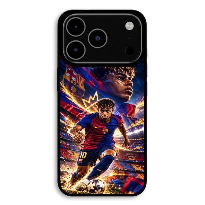 Hülle Für iPhone 18 Pro Max Lamine Yamal Meister Nummer 10 Barça FC Barcelona Fußball Maniacase schwarz
