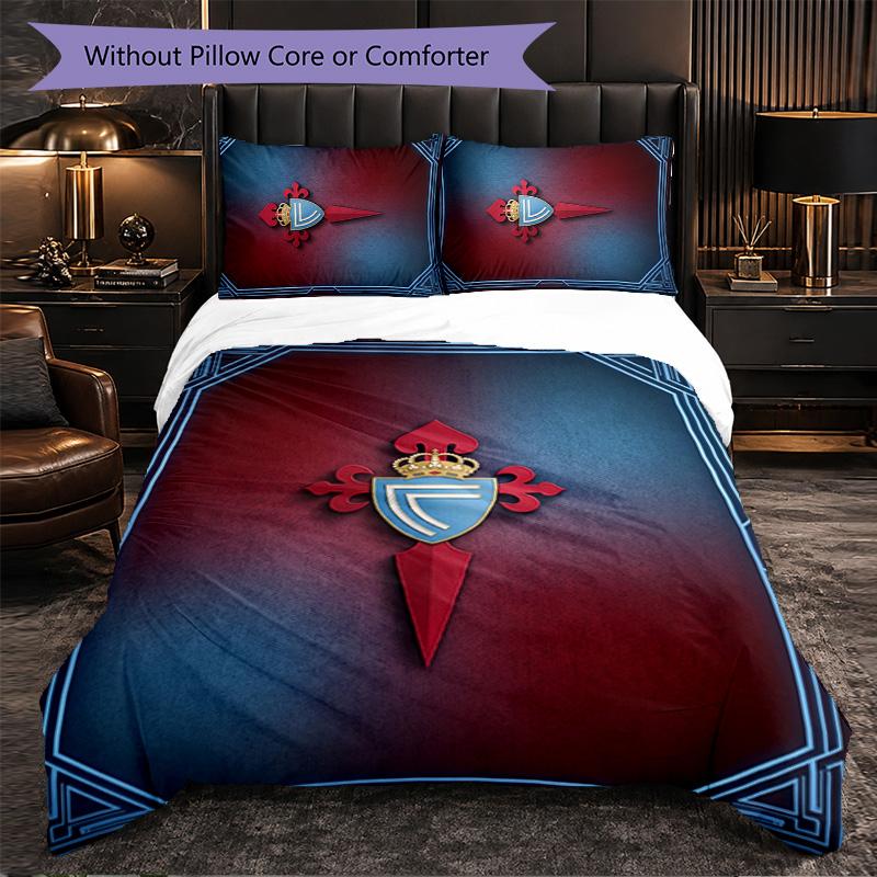 Celta Vigo FC Themed Bedding 3Pcs Duvet Cover Set Decorative Bed Linen For Teen Room Home Decoration