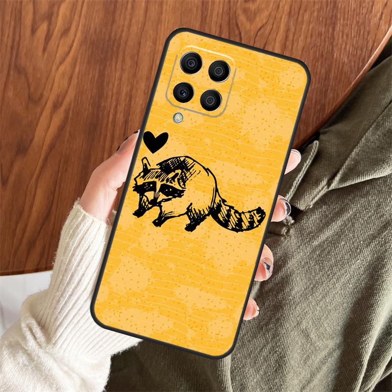 Cartoon Raccoon Case For Samsung Galaxy M06 M16 M36 M56 M33 M15 M55 M31 M13 M12 M14 M53 M32 M52 M35 M34 M54