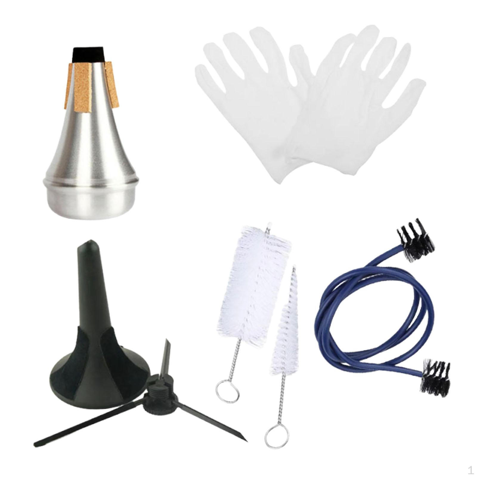 

Trumpet Cleaning Kit Mute Accessories Sturdy Professional Portable Folding Stand Brush for