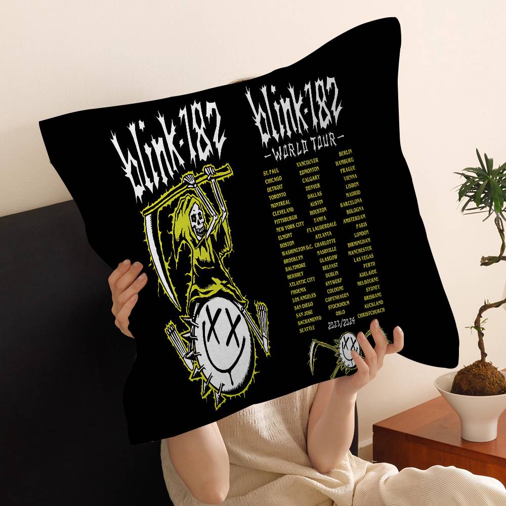 B-BLINK-182 Band Cushion Cover Polyester Sofa Cushions Decorative Throw Pillows Home Decoration Pillowcover