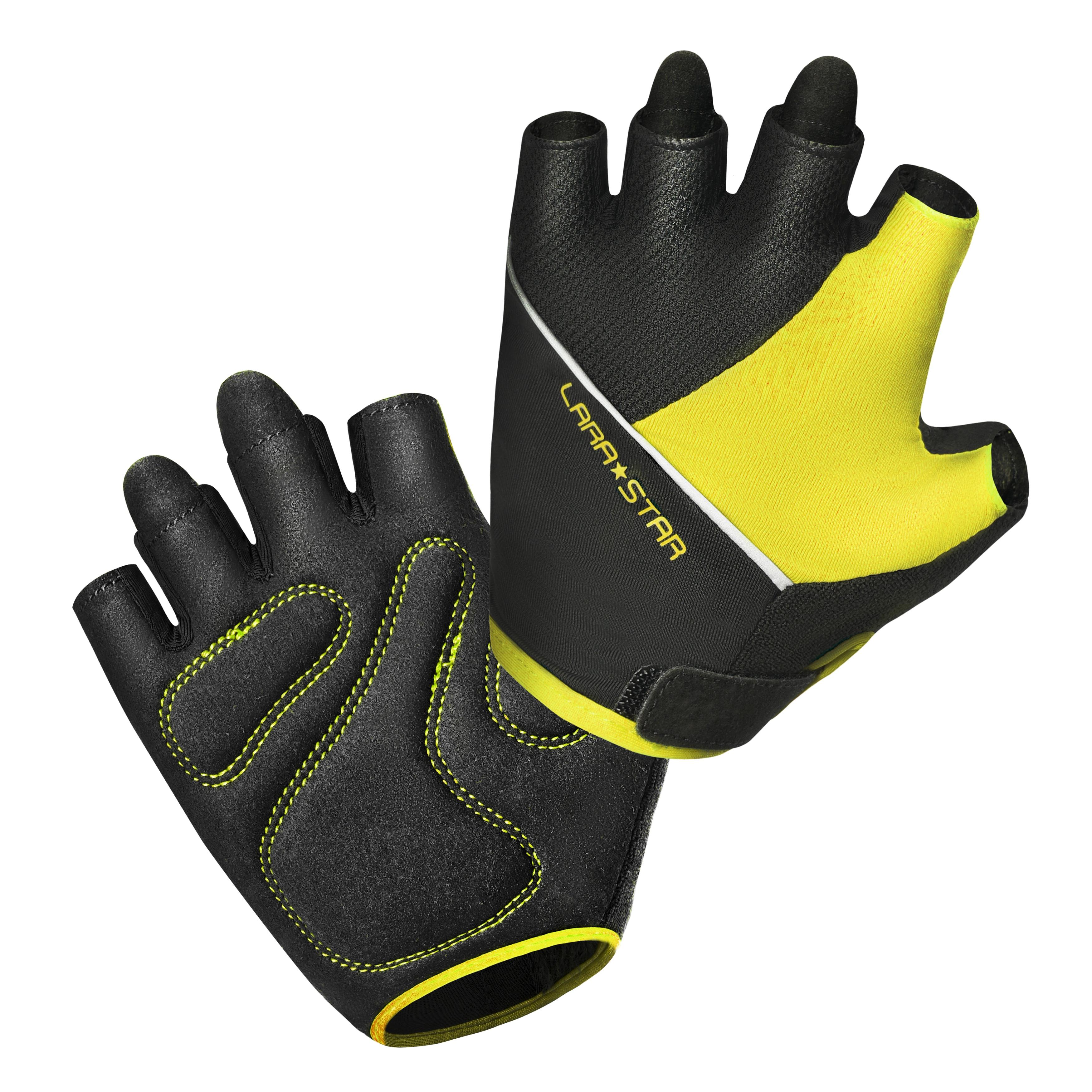 LS0746 Half-Finger Nylon Polyester Fitness Gloves Gym Gloves for Children Workout Exercise Children s Workout Gloves S жёлтый