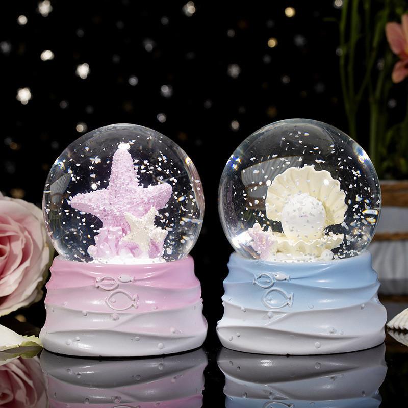 Harts Snäckskal Lysande Kristallkula Mini Prydnad För Barnrum I Modern Minimalistisk Stil