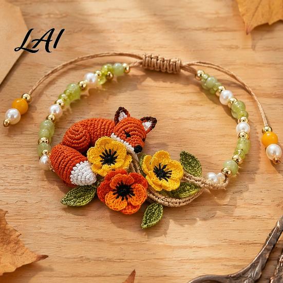 Bead Embroidery Craft Set DIY Beaded Bracelet Making Kit Beginner-Friendly Animal Unique Jewelry Crafting Beadwork for Adults Lovers Weaving