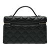Chanel 25c Boucle Dorée Motif Diamant Chaîne en Cuir Logo de Marque Fermeture à Glissière Sac Bandoulière Messager Simple Sac à Main en Peau d'Agneau Noir pour Femme