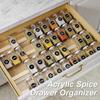 Acrylic Spice Drawer Organizer 4 Tier 8 Pack Seasoning Organizer for Drawer Expandable From 13" to 26" Kitchen Drawer Spice Rac