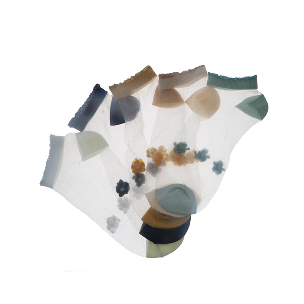 

Comfortable Girls Lace Milk Silk Transparent Daisy Socks Women Socks Boat Socks Hosiery