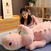 MIXUS Large Crocodile Plush Toy/Crocodile Body Pillow/Extra Large Plush Toy/Hugging Pillow/Giant (Pink, 160cm)