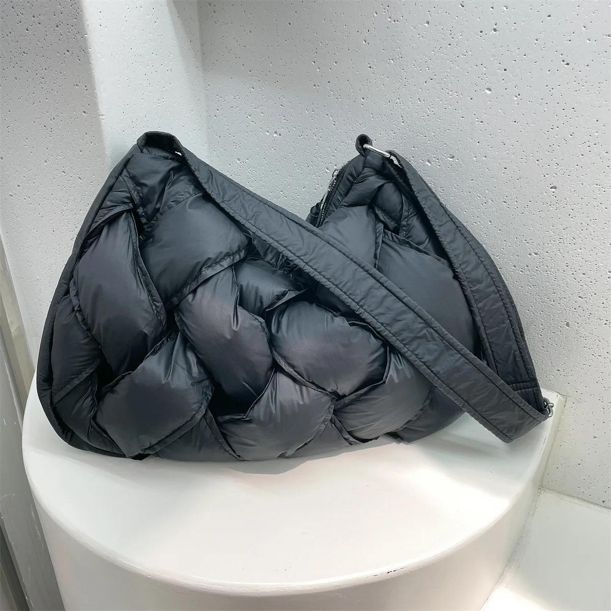 

Женская мягкая сумка sacolas с подкладкой, большая дизайнерская сумка через плечо, роскошная сумка из хлопка и нейлона