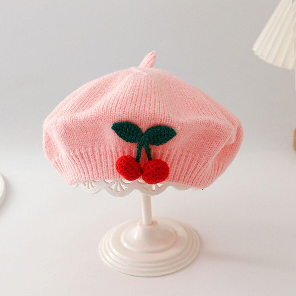 Kawaii Knit Beanie Cap Artist Toddler Princess Painter Cap  for Little Boys Girls