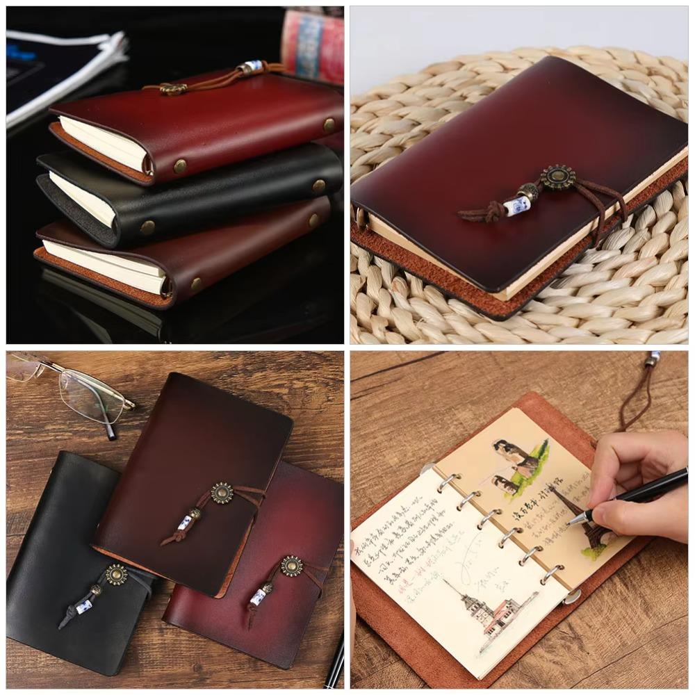 Retro Small Loose-leaf Notebook A7 Journal Notepad Durable Ledger Notepad  Office