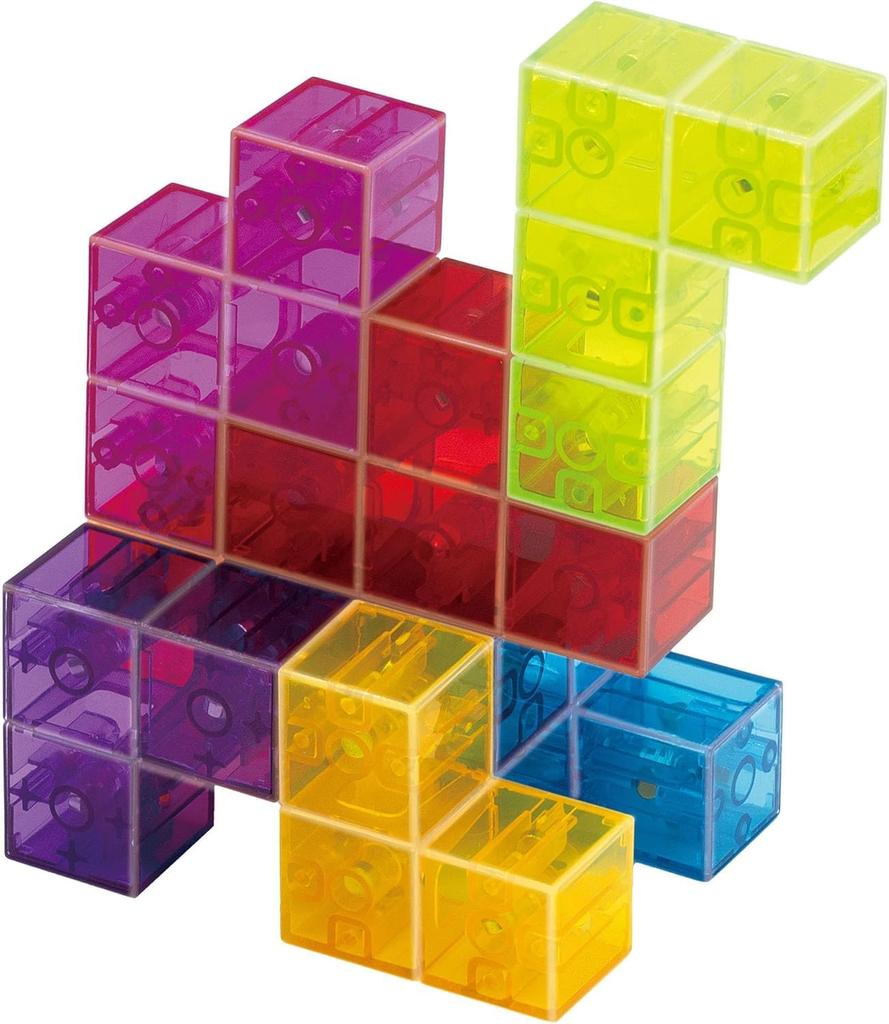 Masudaya Corporation Cha-Cha Cube Průhledná verze, Vzdělávací hračka pro trénink mozku, Věk 3 a více let, 539-1744