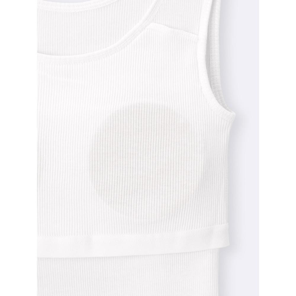 Gu By Uniqlo Girls Bra Feel Petite Rib Tank Top