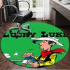 Luke Wild West Round Rug for Livingroom,Bedroom, Palyroom, Chair Rug, Area rug, Circle Carpet, Large Size Fan Christmas gift
