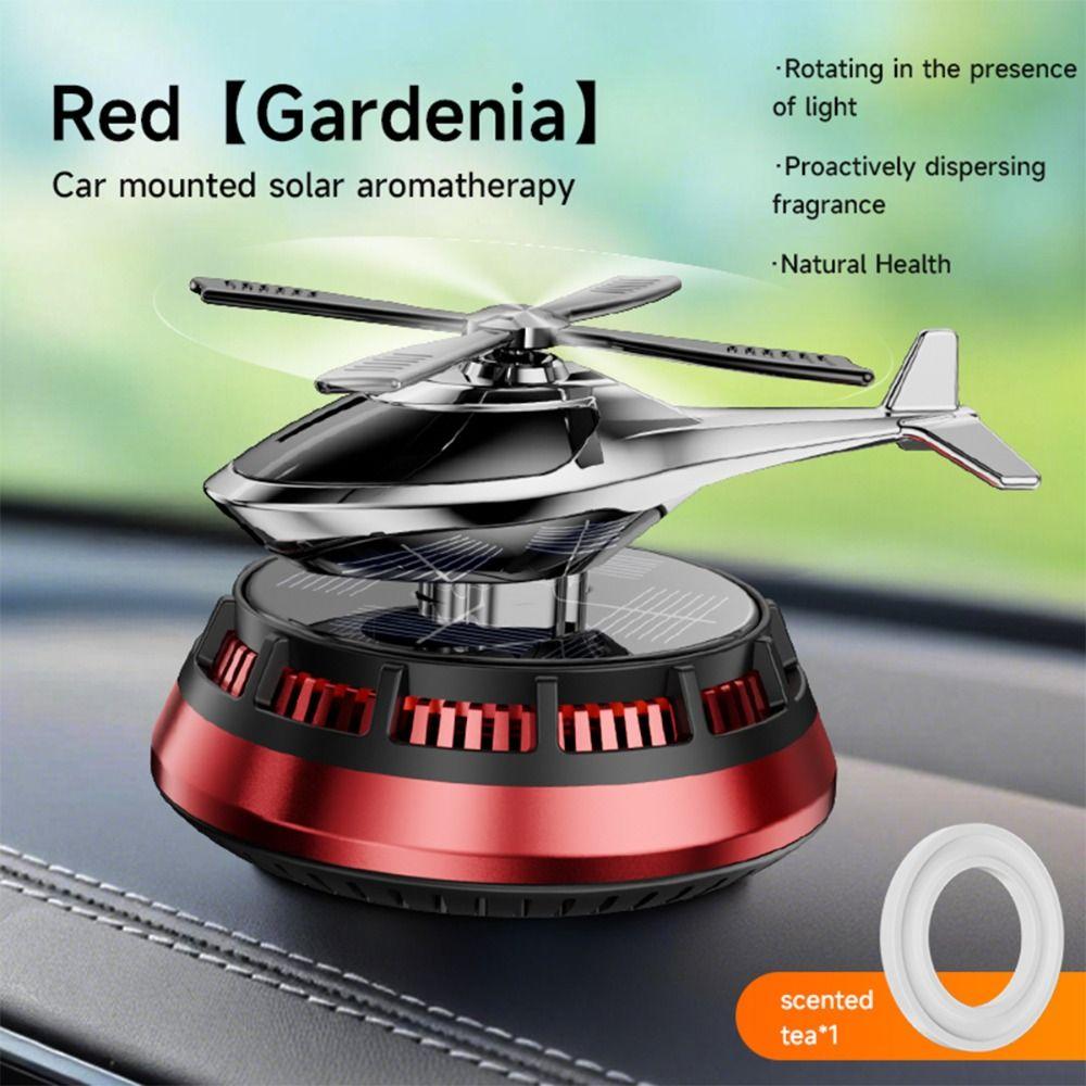 Helicopter Shape Car Air Freshener Solar Powered Rotating Car Decor Car Interior