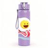 1PC Bread Cartoon Pattern 750ml Color Plastic Sports Water Bottle Leakproof Flip Straw Lid Suitable for Sports Office Home Use