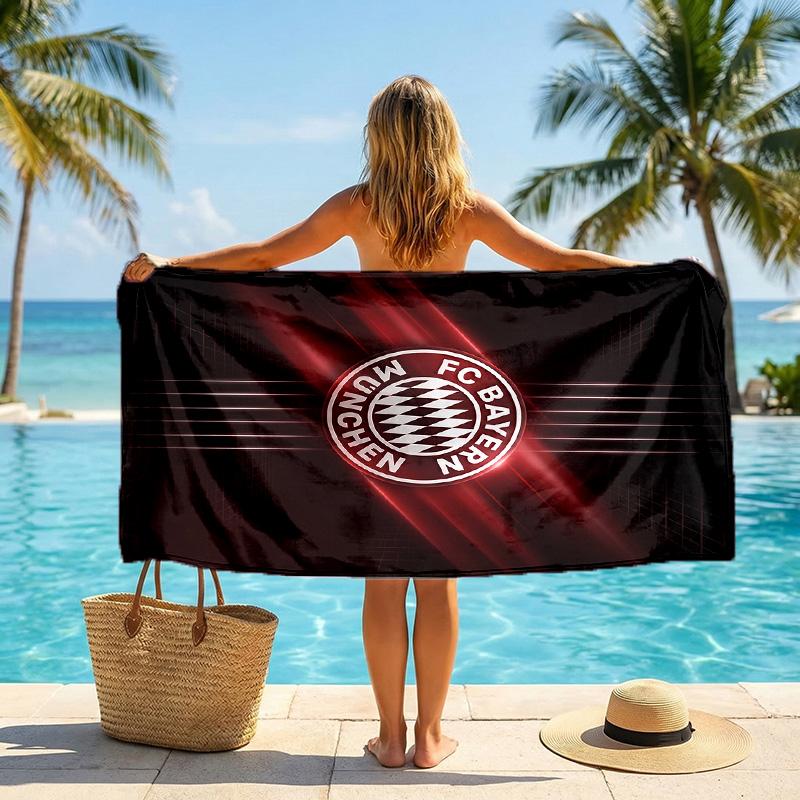 Bayern Munich Print Quick Dry Beach Towel Microfiber Absorbent Portable Travel Swimming Towel