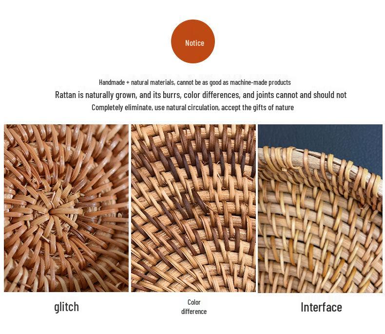 Vietnamese Handmade Woven Autumn Vine Basket for Snacks, Fruit, or Candy - Perfect for Living Room or Coffee Table.