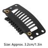 32mm U Shape Snap Clips DIY Wig Clips 9 Teeth Hair Extension Clips Black Multipurpose Hair Extensions for Women