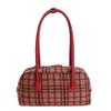 Bolsa de Ombro Único Xadrez de Lã para Mulheres 2026 Nova Coleção Outono e Inverno Nicho Luxo Leve Alta Qualidade Bolsa Feminina para o Dia a Dia
