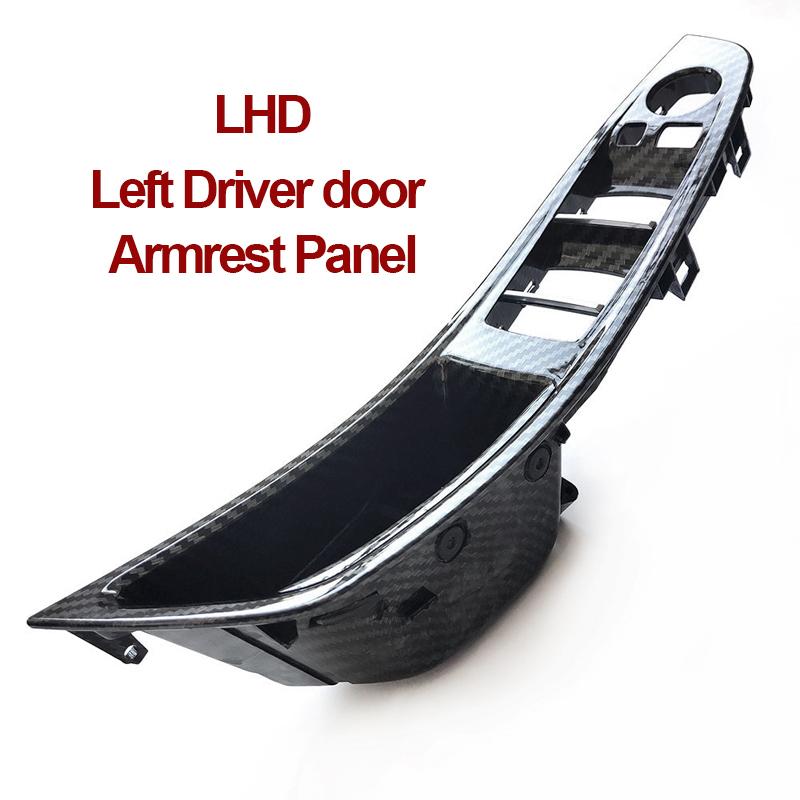 LHD RHD Carbon Fiber Interior Door Pull Handle 7PCS Set For BMW 5 Series F10 F11 F18 520i 523i 525i 528i 535i