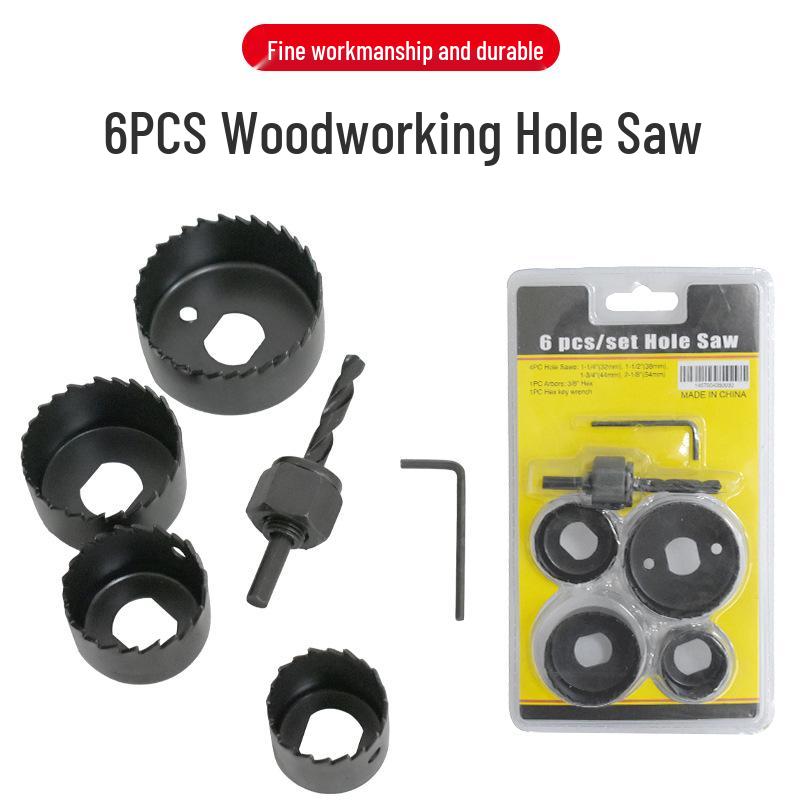 Woodworking Hole Saw Set for Drilling Gypsum Board and Plastic