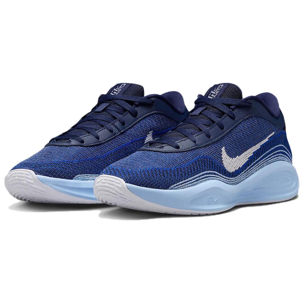 Nike GT Hustle Academy Anti Slip Wear Resistant Low Top Basketball Shoes Unisex Blue Basketball Shoes FJ7808-401