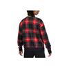 Jordan Color-Block Logo Print Plaid Round Neck Long-Sleeve Sweatshirt Women Sweatshirt Red DV1997-612