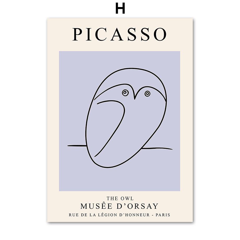 Abstract Picasso Elephant Mouse Bird Cat  And Prints Wall Art Canvas Painting Wall Pictures For Living Room DecorNordic Posters
