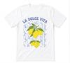 La Dolce Vita Zitrone Italienischer Sommer Amalfiküste Unisex Weißes T-Shirt