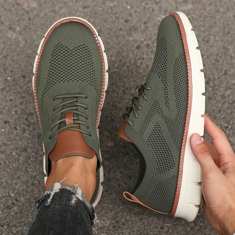 Pánské ležérní sportovní boty Pletená síťovina Prodyšné Trendy vzhled Ploché boty Venkovní Univerzální Street ležérní Protiskluzové boty