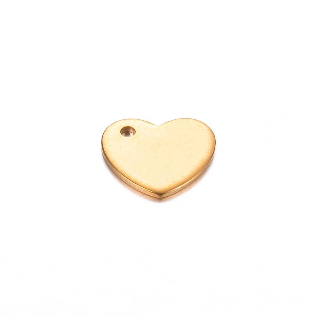 20Pcs/lot Stainless Steel Heart Charm Stamping Blank Pendant DIY Jewelry Making For necklace or Bracelet or Anklet